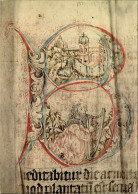 Delcampe - Carte Postale - 68 - Murbach - Lettre Ornée B Eatus Vir L Abbaye De Murbach Et David Jouant De La Harpe Psautier De Murb - Murbach