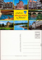 Delcampe - Ansichtskarte Melsungen Rathaus, Fuldanixe, Freibad, Schloß, Hallenbad 1989 - Melsungen