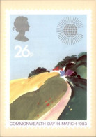 Delcampe - Vintage PHQ Stamp Postcard Commonwealth Day 1983 Hamilton Fraser Design - Mundo
