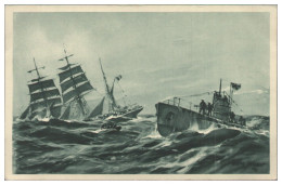 Delcampe - S7827/ U-Boot-Tag Juni 1917 Willy Stöwer AK Französ.Barke Wird Versenkt - Unterseeboote