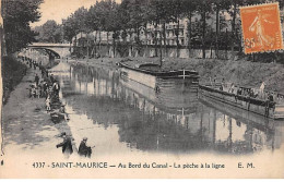 Delcampe - SAINT MAURICE - Au Bord Du Canal - La Pêche à La Ligne - Très Bon état - Saint Maurice