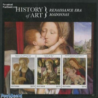 Delcampe - Guyana 2013 History Of Art 3v M/s, Renaissance Era Madonnas, Mint NH, Art - Paintings - Guyane (1966-...)