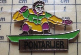 Delcampe - Pin1214d           SPORTS SKI SKIEUR PONTARLIER SURF DES NEIGES - Natation