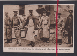 Delcampe - Guerre 14/18 Oorlog - Berchem - Service De La Voirie, Moteur Humain - Orig. Knipsel Coupure  Magazine - 1916 - Sin Clasificación