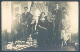 Delcampe - 71 MONTCEAU Les MINES Orchestre De La Grande Taverne Carte Photo - Montceau Les Mines