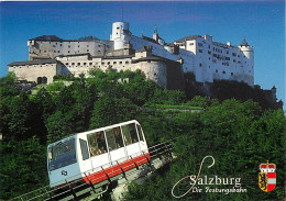 Delcampe - Carte Postale - Trains - Funiculaires - Autriche - Austria - Salzburg - Festung Hohensalzburg Und Festungsbahn - Fortere - Seilbahnen