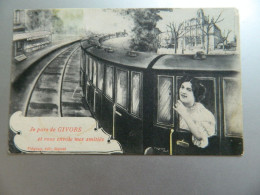 Delcampe - JE PARS DE GIVORS               CARTE MONTAGE TRAIN - Givors
