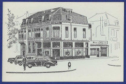 Delcampe - Utrecht Stationplein Hotel Cafe Restaurant Du Commerce Drawing - Utrecht
