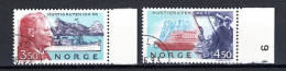 Delcampe - Norway 1993 - Yvert 1084/85 - Michel 1127/28 - Used - Hurtigruten Shipping Lines, L'Express Côtier, Transports Maritimes - Gebraucht