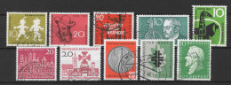 Delcampe - Deutschland / BRD / Bund Nettes Los Unterschiedliche Sondermarken 1958 Gestempelt Aus Tagespost (002) - Used Stamps