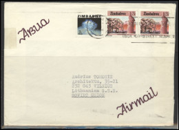 Delcampe - ZIMBABWE Brief Postal History Envelope Air Mail ZW 008 Animals Minerals Tatasevenor - Zimbabwe (1980-...)