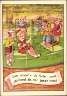 Delcampe - CPA Kinder Auf Dem Spielplatz, Karussell - Spielzeug & Spiele