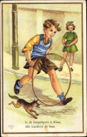 Delcampe - Artiste CPA Junge Mit Reifen - Spielzeug & Spiele