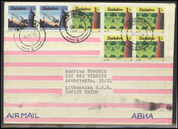 Delcampe - ZIMBABWE Brief Postal History Envelope Air Mail ZW 006 Communications Satellite Dish Tatasevenor - Zimbabwe (1980-...)