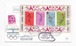 Delcampe - ISRAEL / 1964, Mi. 304-307 "Olympiade" FDC Mit Zusaetzlich Marke/SSt. Japan (4156) - FDC
