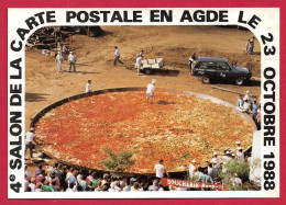 Delcampe - AF32 HERAULT 34 4° SALON DE LA CARTE POSTALE EN AGDE LE 23 OCTOBRE 1988 HORS SERIE - Agde