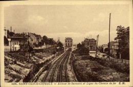 Delcampe - CPA Saint Cloud Coteaux Avenue De Suresnes Et Ligne Du Chemin De Fer - Saint Cloud
