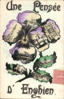 Delcampe - Val D'Oise- Enghien-les-Bains- Une Pensee D'Enghien-fleur -CPA - Enghien Les Bains