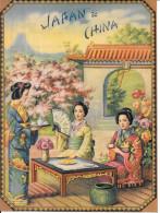 Delcampe - EH64 - CARTON 21 X 28.5 CM - SCENE DE LA VIE AU JAPON - CEREMONIE DU THE - 1935 ENVIRON - Autres & Non Classés
