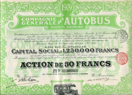Delcampe - Compagnie GÉNÉRALE Des AUTOBUS - Transports