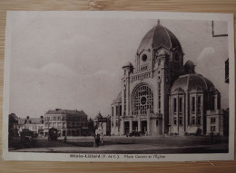 Delcampe - CPA Hénin-Liétard (Hénin-Beaumont 62) - Place Carnot Et L'Église Saint-Martin - Henin-Beaumont