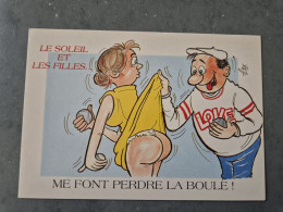 Delcampe - CPM SPORT PETANQUE PARTIE DE BOULES ILLUSTRATION ALEXANDRE LE SOLEIL ET LES FILLES ME FONT PERDRE LA BOULE - Boule/Pétanque