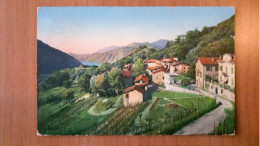 Delcampe - AGRA - TICINO - VEDUTA DEL PAESE E LAGO DI LUGANO - Collina D'Oro