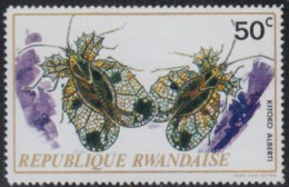 Delcampe - Ruanda Mi.Nr. 540A Insekten, Kitoko Alberti (50) - Sonstige & Ohne Zuordnung