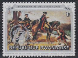 Delcampe - Ruanda Mi.Nr. 818A 200J. USA-Unabhäng. Fort Lee, Silberrahmen, M.Aufdr. (1) - Sonstige & Ohne Zuordnung