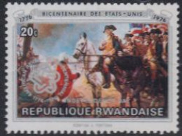 Delcampe - Ruanda Mi.Nr. 815A 200J. USA-Unabhäng. Yorktown, Silberrahmen, M.Aufdr. (20) - Sonstige & Ohne Zuordnung