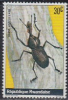 Delcampe - Ruanda Mi.Nr. 931A Käfer, Rhina Afzelii Lath (30) - Sonstige & Ohne Zuordnung