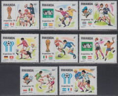 Delcampe - Ruanda Mi.Nr. 944-51 Fußball-WM 1978 Argentinien, Spielpaarungen (8 Werte) - Sonstige & Ohne Zuordnung