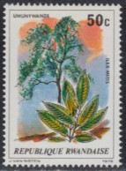 Delcampe - Ruanda Mi.Nr. 986A Bäume, Ilex Mitis (50) - Sonstige & Ohne Zuordnung