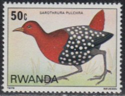 Delcampe - Ruanda Mi.Nr. 1021A Vögel, Sarothrura Pulchra (50) - Sonstige & Ohne Zuordnung