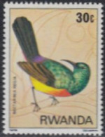 Delcampe - Ruanda Mi.Nr. 1020A Vögel, Nectarinia Regia (30) - Sonstige & Ohne Zuordnung