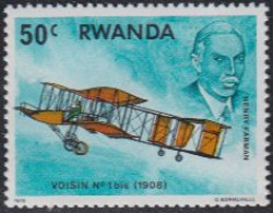 Delcampe - Ruanda Mi.Nr. 954A Geschichte Der Luftfahrt, VOISIN No 1 Bis (1908) (50) - Sonstige & Ohne Zuordnung