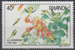 Delcampe - Ruanda Mi.Nr. 1312 200. Geb. J.J.Audubon, Colibri (40) - Sonstige & Ohne Zuordnung
