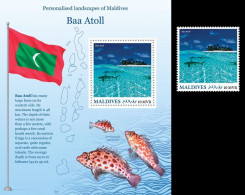 Delcampe - Maldives 2016, Atoll Baa, Fish, 1val +BF - Fische