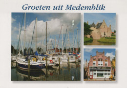 Delcampe - Nederland Medemblik Noord Holland Jachthaven Kasteel Radboud #PBJ066 - Medemblik