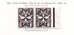 Delcampe - Malta, MNH, Postage Due, 1966, Michel 27, Pair ( Single Stamp 7,50 € ) - Malta