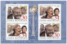 Delcampe - **A 1158 -9 Czech Republic Famous Czech Actors 2022 - Neufs