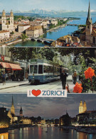 Delcampe - Schweiz Zürich Zürichsee Limmat Architektur Tram Stadtansicht Oblitert #SAR058 - Zürich