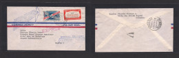 Delcampe - COLOMBIA. 1960 (11 Oct) Bogotá - Spain, Madrid. Air Express Mail Fkd Envelope, Red Cachet + Special Stamp. Unusual Inter - Kolumbien
