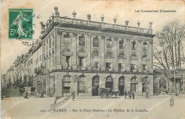 Delcampe - CPA Nancy Sur La Place Stanislac Le Pavillon De La Comedie - Nancy