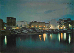 Delcampe - Carte Postale - Espagne - Espana - Cataluna - Costa Brava - La Escala - Puerto De Pescadores - Vista Nocturna - Vue De N - Gerona