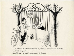 Delcampe - CARRIZEY  ROBERT -  MAISON DE SANTE  C EST UNE MACHINE INFERNALE    -  PLANCHE  COLLECTION ART ET TECHNIQUE 1943 - Humour