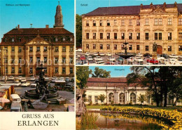 Delcampe - ERLANGEN Bayern Rathaus Marktplatz Schloss Orangerie - Erlangen