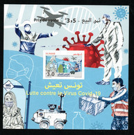 Delcampe - 2020- Tunisia - Tunisie - The Fight Against The Covid-19 Virus Tunisia Still Standing- Imperforated Block.MNH** - Maladies