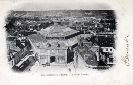 Delcampe - SENS (89) - Vue Panoramique De Sens. - Le Marché Couvert - CPA - Circulée 1902 - Sens