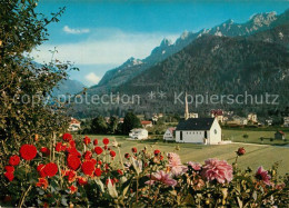 Delcampe - Bad Reichenhall Panorama Mit Lattengebirge Blumen - Bad Reichenhall
